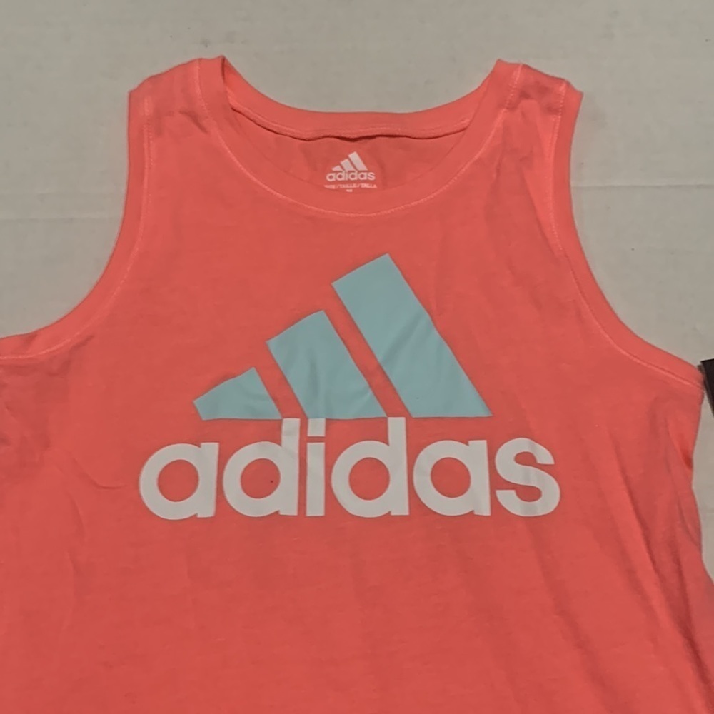 Adidas Original Muscle Tank Top Kid/ Girls Acid Red Pink Size Med (10/1… - Picture 8 of 8